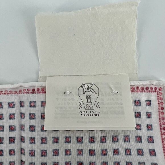 NWT Brunello Cucinelli Men’s Silk Pocket Square - Tiny Box Cubes - Picture 5 of 9
